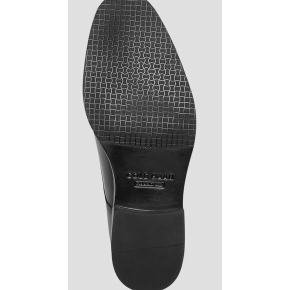 NEW COLE HAAN Men\'s Modern Essential Black Leather Plain Toe Oxfords SZ 13